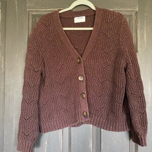 Old Navy Chocolate Knit Cardigan